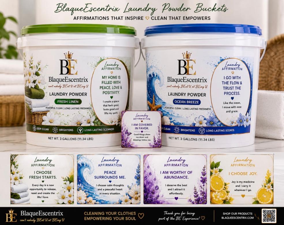 BlaqueEscentrix Laundry Powder - 3.5 Gallon Bucket